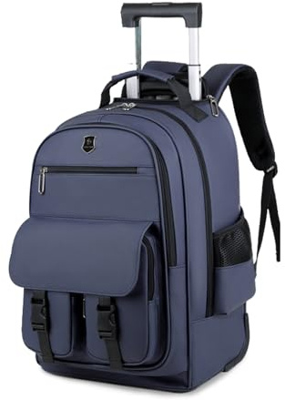 FANDARE 2 in 1 Business Trolley Rucksack Reiserucksack mit schnell laufenden Rollen Herren Laptop-Trolley Handgepäck Koffer Rolling Notebook bis 15.6 Zoll Reisetasche Arbeit Reisekoffer Aaktenkoffer