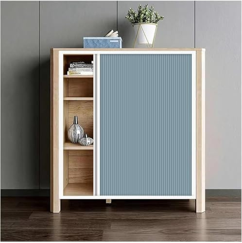 YSZBD Wabenplissee ohne Bohren Schrankvorhang Zum Schieben Jalousie Push-Pull Regal/Schrank Vorhang Unsichtbar Privatsphäre Küche/Kleiderschrank/Fenster(B,85x50cm)