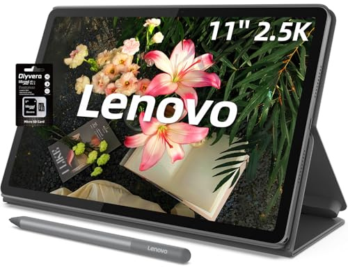 Lenovo 11″ Idea Tab, 2.5K (2560x1600) Touchscreen, 90Hz IPS College Tablet, MediaTek Dimensity 6300, 8 GB RAM 512 GB Storage(256GB UFS+256GB SD Card), Integrated Arm Mali-G57 MC2, Tab Pen, Folio Case