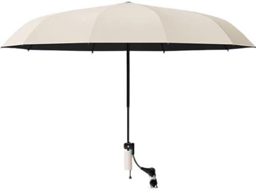 Monwssoe Portable Clip on Umbrella for Chair, 360° Adjustable Sun Shade with Clamp for Beach, Camping, and Outdoor Chairs, 45.28 Inch Diameter