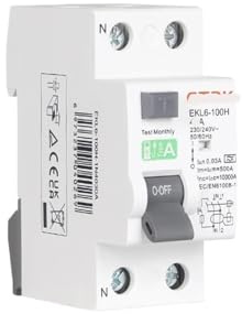 WQGQPXOB Interrupteur différentiel 2P 4P 30mA type mécanique A 25A 32A 40A 63A 80A 100A EKL6-100H (32A,1)