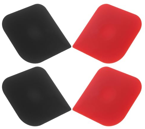TINEASUR Grattoirs à Pâtisserie Résistants la Déformation Lot de 4 en Plastique Pp Ustensiles Modernes et Élégants Prise Confortable pour Cuisine et Découpe de Gâteau