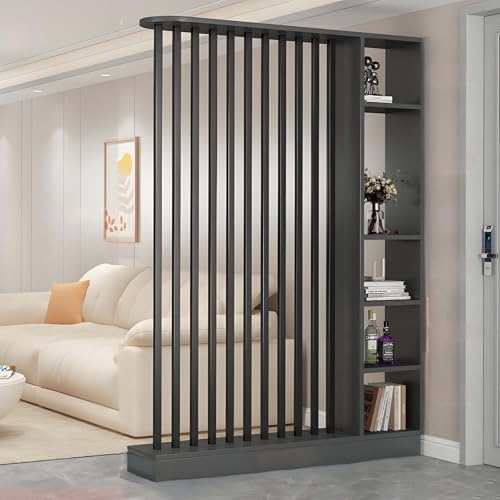 Divisorio da parete per ambienti, Colonna divisoria autoportante per ingresso e corridoio con mensola di stoccaggio, per camere da letto, soggiorni, ingressi, ecc.(A,140cm/55.1in)