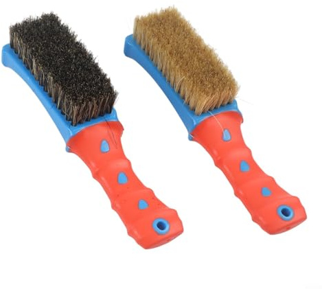 Wire Brush Set 2pcs Metal Brushes for Removing Paint and Rust on Stove Sink Heavy Duty Steel Brush with Ergonomic Grip 40x74mm