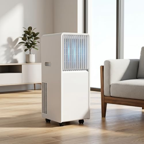 12000 BTU Condizionatore d'aria portatile con modalità fredde, deumidificatore e ventilatore, timer 24H, telecomando, kit di finestre, nessuna installazione a parete necessaria per l'ufficio domestico