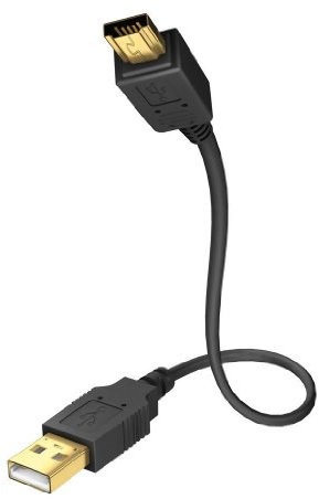 inakustik Premium High Speed USB 2.0 Kabel (USB 2.0A - Mini A, 1m)