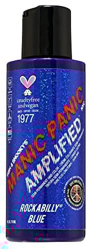 Manic Panic Rockabilly Blue Amplified Creme, Vegan, Cruelty Free, Semi Permanent Hair Dye 118ml