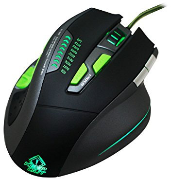 Keep out Gaming X9PRO - Ratón Gaming láser, Color Gris, Verde y Negro