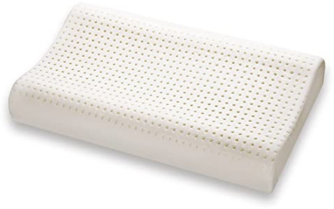Marcapiuma Kissen aus Memory-Schaum Doppelwelle mit Bezug aus 100% Baumwolle, orthopädischer Memory-Schaum, gegen Nacken- und Nackenschmerzen, Medizinprodukt 19% aus der Achse Made in Italy
