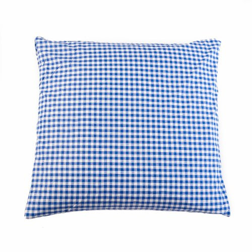 texpot Kissenbezug 40 x 40 cm Landhaus Karo blau-weiß Baumwolle Kissenhülle Reißverschluss