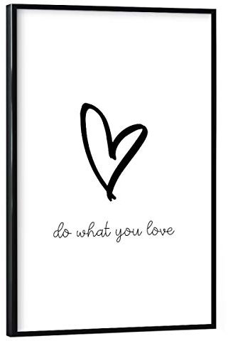 artboxONE Poster mit schwarzem Rahmen 30x20 cm DO What You Love von Vanja Andersson - Poster mit Kunststoffrahmen