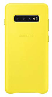 Samsung Leather Cover für Galaxy S10+ Gelb