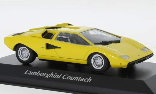 Lamborghini Countach LP 400, gelb, 1970, Modellauto, Fertigmodell, Maxichamps 1:43