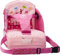 Asalvo BOOSTER CUSCUS Trona de Viaje portátil para bebés, Asiento elevador para comer, Plegable, Arnés de seguridad, Bolsillo incorporado, Respaldo 25 cm, Desde 6 meses hasta 15 kg, London Rosa