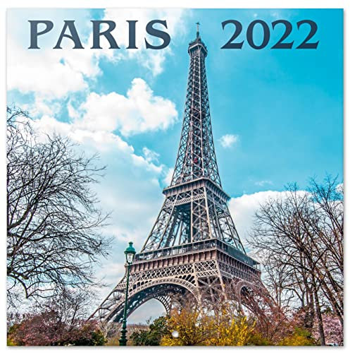 Grupo Erik Paris Kalender 2022 Wandkalender 2022 Groß für 16 Monate, CP22063, Hellblau