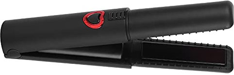 Mini Piastra per Capelli a Ioni Negativi, Mini Arricciacapelli in Ferro Piatto Senza Fili per Capelli Corti e Scoppi, con 3 Temperature Regolabili 160, 180, 200 ℃(Nero)
