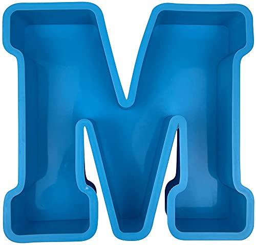 Cmeilau Grand Moule en résine époxy Alphabet - Moule en Silicone pour Lettres anglaises, moules de Moulage de Lettres Alphabet 3D A à Z Moule de décoration de Moule pour la fête d'anniversaire