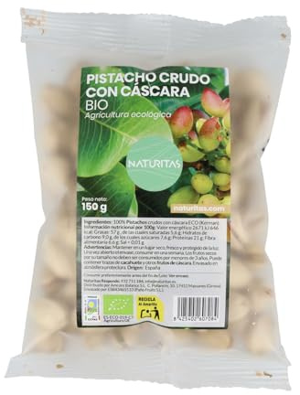 Pistachos crudos con cáscara BIO | 150 g | Naturitas Essentials | Pistachos crudos Bio con cáscara | 100% pistacho crudo con cáscara ECO (Kerman) | Frutos Secos y Semillas