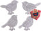 Gowxs 4 x Vogel-Stanzformen für Kartenherstellung, 4 x Vogel-Stanzformen, Schablonen für Bastelarbeiten, Scrapbooking, Fotoalbum, dekorative Prägepapier-Stanzformen für Kartengestaltung, vorgestanzt