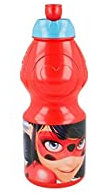 ALMACENESADAN Borraccia sportiva multicolore, prodotto in plastica riutilizzabile; senza BPA; capacità 400 ml (Lady bug)