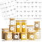 168 Round Pantry Labels, Prefdo Minimalist Farmhouse Waterproof Preprinted Food Name Stickers for Kitchen Organization Storage Containers, Jars & Canisters (White)