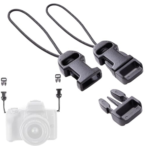 LENS-AID Kameragurt Schnellverschluss Adapter Gurtverbinder | 11 mm Schnallenöse, Nylon-Schlaufe, für Halsgurt, Handschlaufe, Tragesystem und schnellen Gurtwechsel