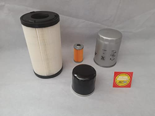 Filter - Set (groß) kompatibel mit Iseki TXG 23 mit Motor Iseki Ölfilter, Luftfilter, Kraftstofffilter, Hydraulikfilter