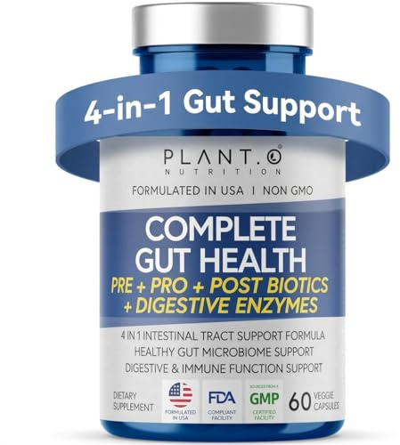 4-in-1 Gut Health - Prebiotics + Probiotics + Digestive Enzymes