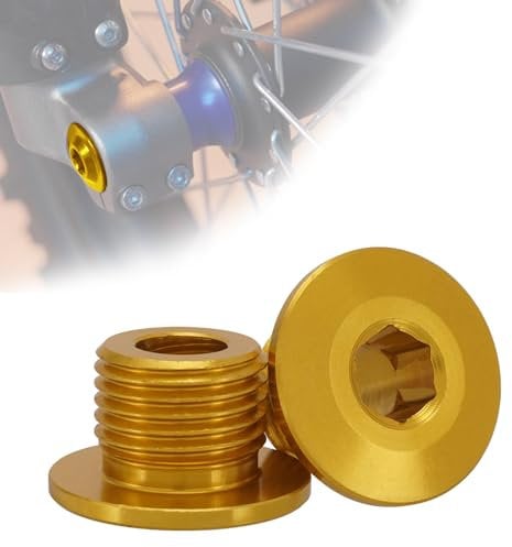 JFG RACING Sur Ron Front Wheel Axle Nut Screw,M16*1.5P Axle Lock Nut Bolts Screw for Electric Bike Sur Ron Light Bee X/S/L1E/X160/X260-Gold
