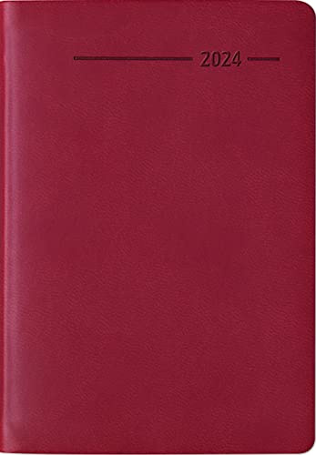 Taschenkalender Buch Tucson rot 2024 - Büro-Kalender - 8x11,5 cm - 1 Woche 2 Seiten - 144 Seiten - Notiz-Heft - Alpha Edition