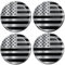 Biomar Labs® 4 x 65mm Aufkleber 3D Silikon Silber Schwarz USA Amerika Vereinigte Staaten America Flagge Fahne Für Radkappen Nabenkappen Radnabendeckel Rad-Aufkleber Nabendeckel A 10965