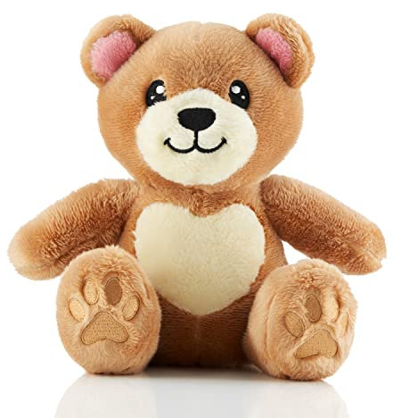 Finest Toys ® Teddybär Bruno - Teddybär -Teddy - Kuscheltier - Plüschtier - klein - Teddybär - Teddy - 20 cm - Herzmotiv - braun - waschbar