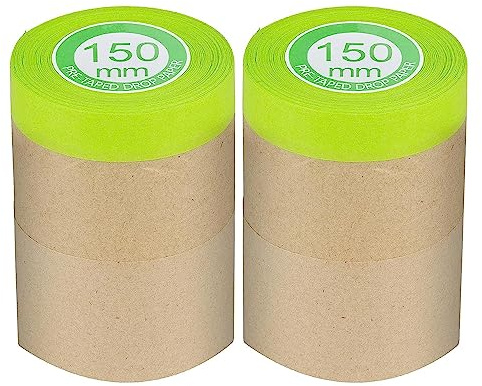 Rxinlucky 2 Rolls Masking Paper for Spraying,Car Masking Paper for Spraying,Brown Paper Tape,Carpet Protection Film,Masking Film for Furniture Carpet Protection Film (5.9 x 49ft (W*L))