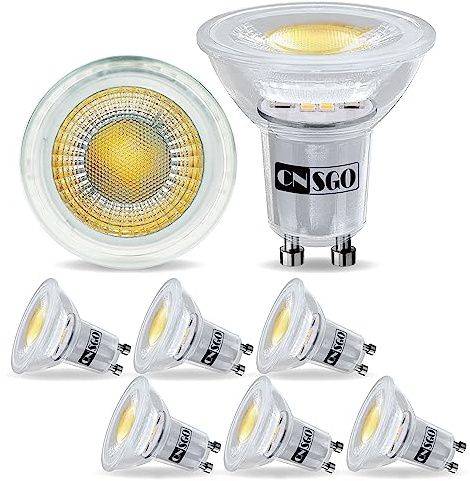CNSGO GU10 3,5W LED Lampen (Entspricht 50 W) 6er-Pack, Nicht Dimmbare Neutralweiss LED Reflektorstrahler, 4000K 385 Lumen, 230V Energiesparende, 360° Langlebige Lampe