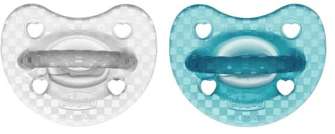 Chicco PhysioForma Gommotto Luxe, Ciuccio Morbido e Delicato in Silicone Set, 16-36 Mesi, Supportano la Respirazione Fisiologica Favoriscono il Corretto Sviluppo della Bocca, 2 Pezzi, Bimbo