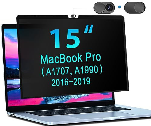 STARY Sichtschutz MacBook Pro 15 Zoll (2016–2019),abnehmbarer Anti-Blaulicht-Blendschutz,15 Zoll Anti Blaulicht Blendschutz Mac Laptop Blickschutzfolie