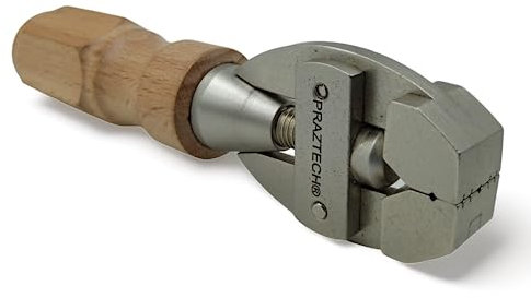 PRAZTECH Vice Adjustable Hand Vise | jewellers | Watch Making | Hardened Jaws | Hollow Handle | Earring Posts pins Wire Working Holding DIY Tool