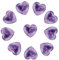 10 PC Amethyst Stein Kristalle Herz Steine Liebe Heilung Kristall Edelsteine Set Poliert NatüRliche Glückssteine