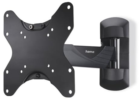 Hama | Soporte de Pared para TV de 19 a 48 (Soporte fullmotion, con 2 Brazos, inclinable +10/-15° y Giratorio 180°, Carga máxima de 35kg, VESA de 75 x 75 hasta 200 x 200, Pantallas de hasta 122cm)