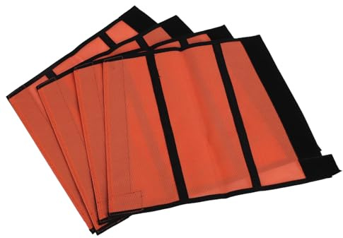 Protectores de Patas de Caballo, Botas contra Moscas de Caballo que Evitan el Pisoteo, 4 Piezas, Cómoda Malla Fina, Transpirable para Pastos de Caballos (Naranja)