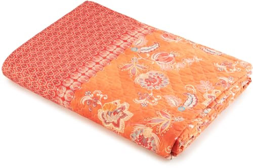 Bassetti CHIAIA Tagesdecke aus 100% Baumwolle in der Farbe Tangerine R1, Maße: 180x255 cm - 9328457