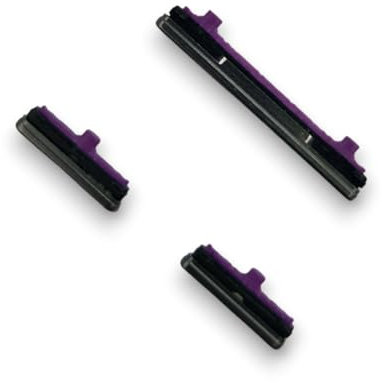 jbTec Lautstärke EIN/Aus Tasten Set kompatibel mit Samsung Galaxy S10 / S10+ Plus - Ersatz Buttons Knöpfe, Farbe:Schwarz