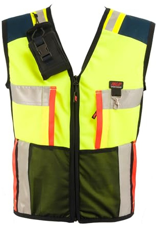 MGP SPORTSWEAR AV26 GILET VEST OPERATIVO PROTEZIONE CIVILE CINOFILI MANTRAILING GIALLO AV (GIALLO AV, L)