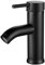 kisimixer Robinet Salle Bain Noir, Monocommande Robinets de Lavabo pour Salle de Bain, Robinet Lavabo Chaude et Froide Réglable, Mitigeur Lavabo avec Bobine en Céramique