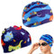 Bonnet de Bain Enfant, Bonnet de Bain Bébé, Bonnet Piscine Enfant,Lot de 2 Bonnets de Bain pour Enfants Bonnets de Bain Extensibles pour Garçons et Filles de 1 à 8 Ans