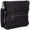 EAAKIE Damen Tasche, Schultertasche, Handtasche, Umhängetasche mit Leder Optik und vielen Fächern (SCHWARZ)