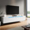 ELEGANT Gloss White Floating TV Unit Cabinet 1600x350x300mm Wall Mounted TV Shelf, Entertainment Center for Living Room, Floor-standing Available