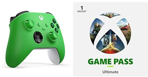 Xbox Wireless Controller - Standard - Velocity Green + Game Pass Ultimate 1M