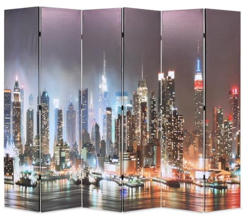 Furniture Select Faltbarer Raumteiler 228x170 cm New York bei Nacht