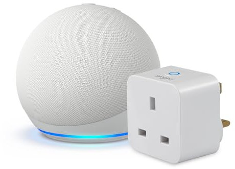 Echo Dot (5th generation) | Glacier White + Sengled Smart Plug, Works with Alexa - Smart Home Starter Kit